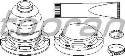 Комплект пылника, приводной вал TOPRAN купить