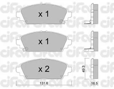 Комплект тормозных колодок, дисковый тормоз CIFAM купить