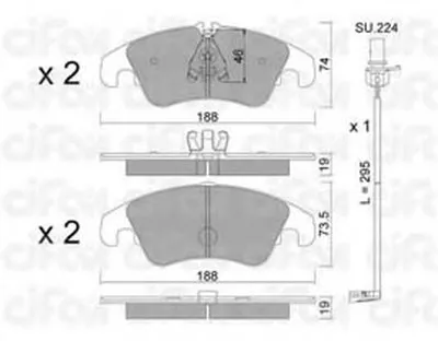 Комплект тормозных колодок, дисковый тормоз CIFAM купить
