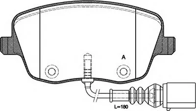 Комплект тормозных колодок, дисковый тормоз ADVANCE OPEN PARTS купить