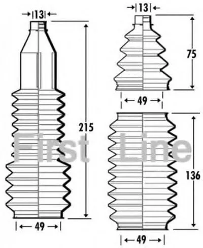 Пыльник, рулевое управление FIRST LINE купить