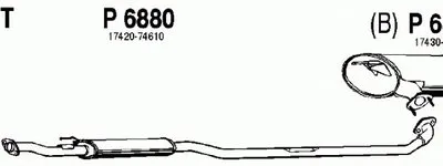 Средний глушитель выхлопных газов FENNO купить