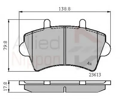 Комплект тормозных колодок, дисковый тормоз ANL Braking COMLINE купить