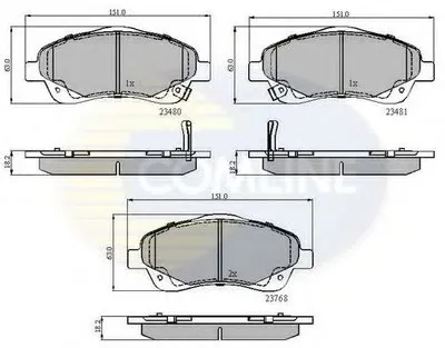 Комплект тормозных колодок, дисковый тормоз Comline COMLINE купить