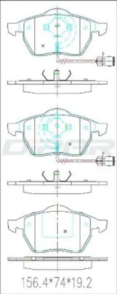 Комплект тормозных колодок, дисковый тормоз DITAS купить