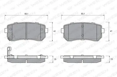 Комплект тормозных колодок, дисковый тормоз WEEN купить