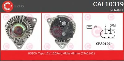 Генератор GENUINE SERIES CASCO купить