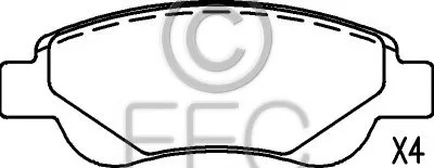 Комплект тормозных колодок, дисковый тормоз EEC купить