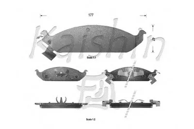 Комплект тормозных колодок, дисковый тормоз KAISHIN купить