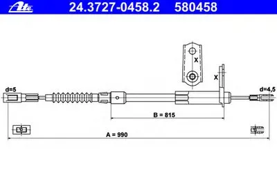 Трос, стояночная тормозная система ATE купить
