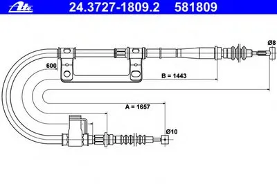 Трос, стояночная тормозная система ATE купить