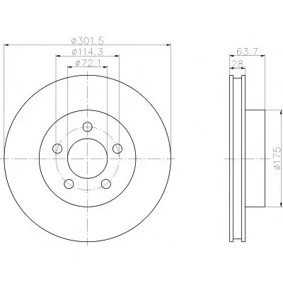 Тормозной диск PRO HELLA PAGID купить