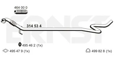 Труба выхлопного газа ERNST купить