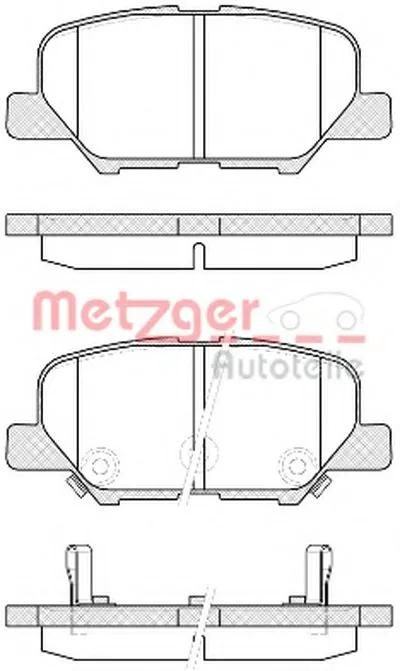 Комплект тормозных колодок, дисковый тормоз METZGER купить
