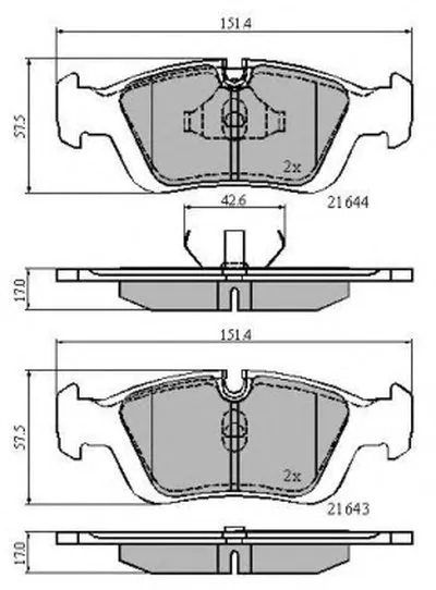 Комплект тормозных колодок, дисковый тормоз NATIONAL купить