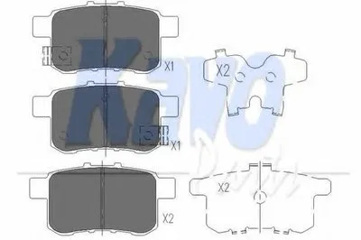 Комплект тормозных колодок, дисковый тормоз KAVO PARTS купить