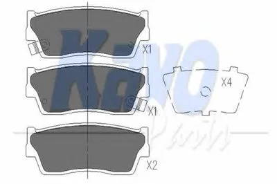 Комплект тормозных колодок, дисковый тормоз KAVO PARTS купить