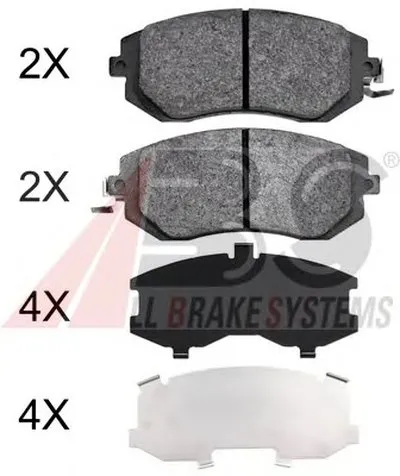 Комплект тормозных колодок, дисковый тормоз A.B.S. купить