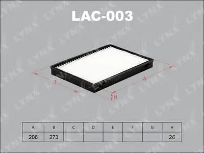 Фильтр, воздух во внутренном пространстве LYNXauto купить