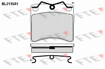 Комплект тормозных колодок, дисковый тормоз FTE купить