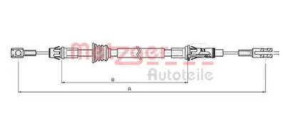 Трос, стояночная тормозная система COFLE METZGER купить