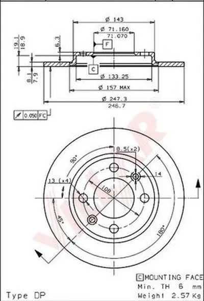 Тормозной диск VILLAR купить