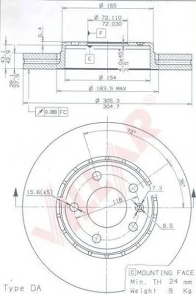 Тормозной диск VILLAR купить