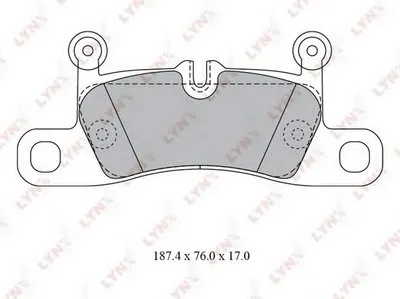 Комплект тормозных колодок, дисковый тормоз LYNXauto купить