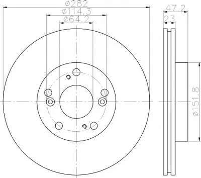 Тормозной диск PRO HELLA PAGID купить