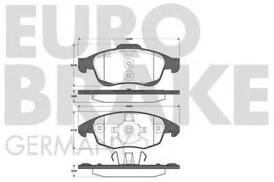 Комплект тормозных колодок, дисковый тормоз EUROBRAKE купить