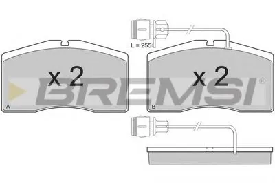 Комплект тормозных колодок, дисковый тормоз BREMSI купить