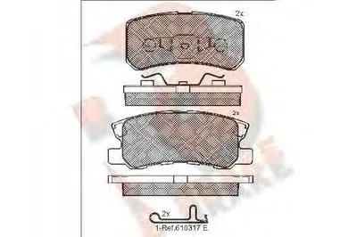 Комплект тормозных колодок, дисковый тормоз R BRAKE купить