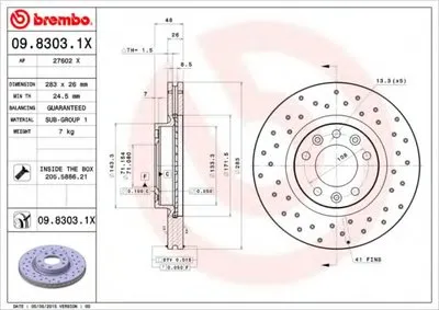 Тормозной диск BREMBO XTRA LINE BREMBO купить