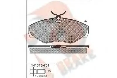Комплект тормозных колодок, дисковый тормоз R BRAKE купить