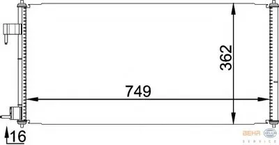 Конденсатор, кондиционер BEHR HELLA SERVICE HELLA купить