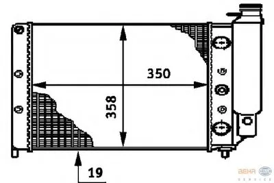 Радиатор, охлаждение двигателя BEHR HELLA SERVICE HELLA купить