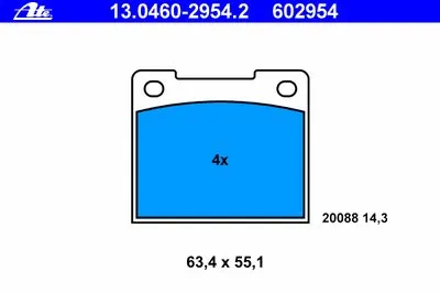 Комплект тормозных колодок, дисковый тормоз ATE купить