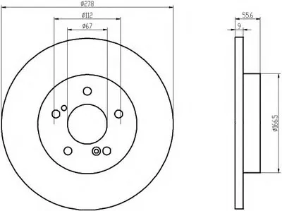 Тормозной диск PRO HELLA PAGID купить