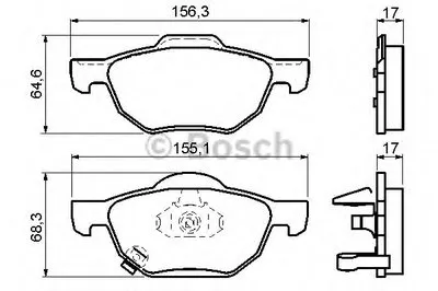 Комплект тормозных колодок, дисковый тормоз BOSCH купить