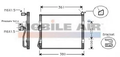 Конденсатор, кондиционер VAN WEZEL купить