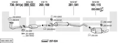 Система выпуска ОГ BOSAL купить
