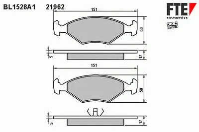Комплект тормозных колодок, дисковый тормоз FTE купить