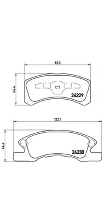 Комплект тормозных колодок, дисковый тормоз BREMBO купить