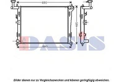 Радиатор, охлаждение двигателя AKS DASIS купить