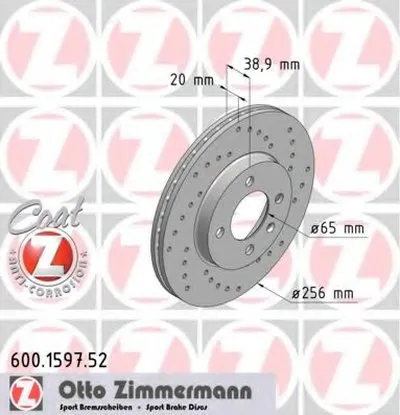 Тормозной диск SPORT BRAKE DISC COAT Z ZIMMERMANN купить