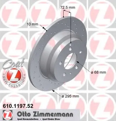 Тормозной диск SPORT BRAKE DISC COAT Z ZIMMERMANN купить