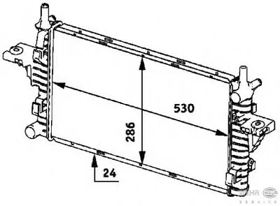 Радиатор, охлаждение двигателя BEHR HELLA SERVICE купить