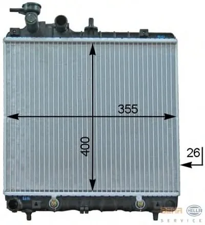 Радиатор, охлаждение двигателя BEHR HELLA SERVICE купить