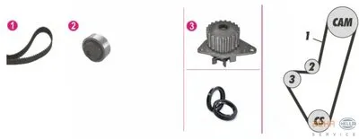 Водяной насос + комплект зубчатого ремня BEHR HELLA SERVICE купить