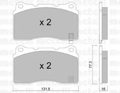 Комплект тормозных колодок, дисковый тормоз METELLI купить